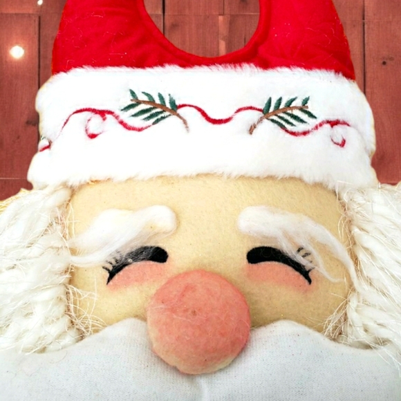 Vintage JC Penny Home Collection Santa Claus White/Red Bells Door Hanger Decor - Picture 2 of 12